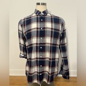 EXPRESS Plaid Classic Soft Wash Woven Button Down